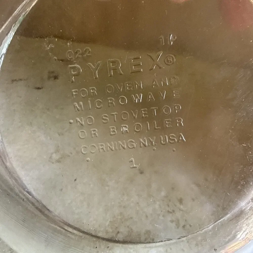 Vintage Pyrex 022 1qt Clear Glass Casserole Covered Dish Tab Lid 682 012 ~ USA